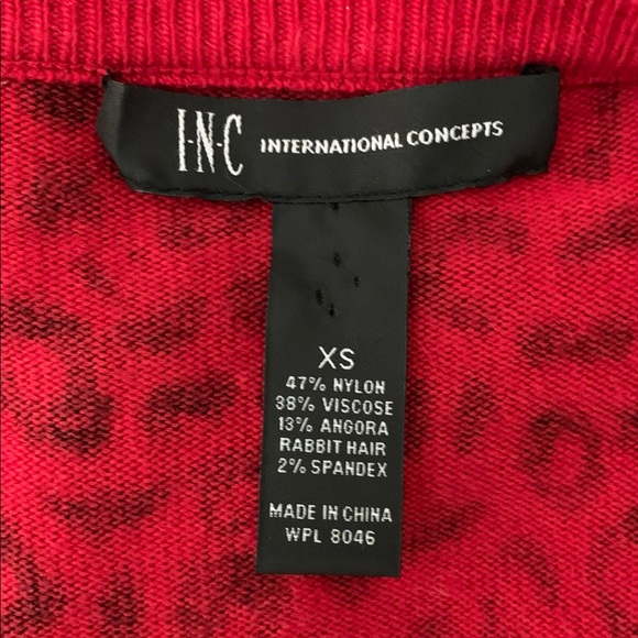 INC Animal Print Cardigan w/ Beaded Designs - Picture 12 of 13